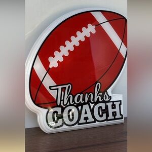 Thanks Coach Red Football Sign